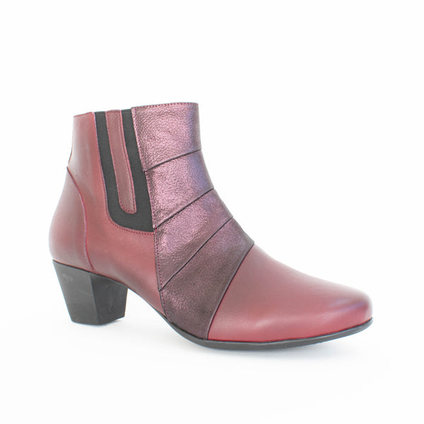 Cabello Eva Burgundy Ankle Boots front. Size 43 womens shoes