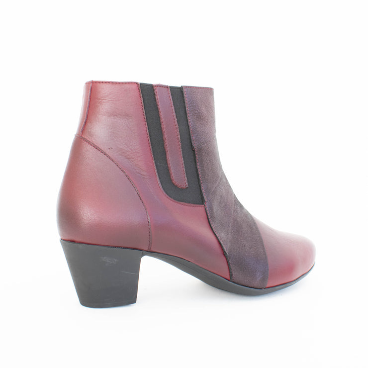 Cabello Eva Burgundy Ankle Boots back. Size 44 womens shoes