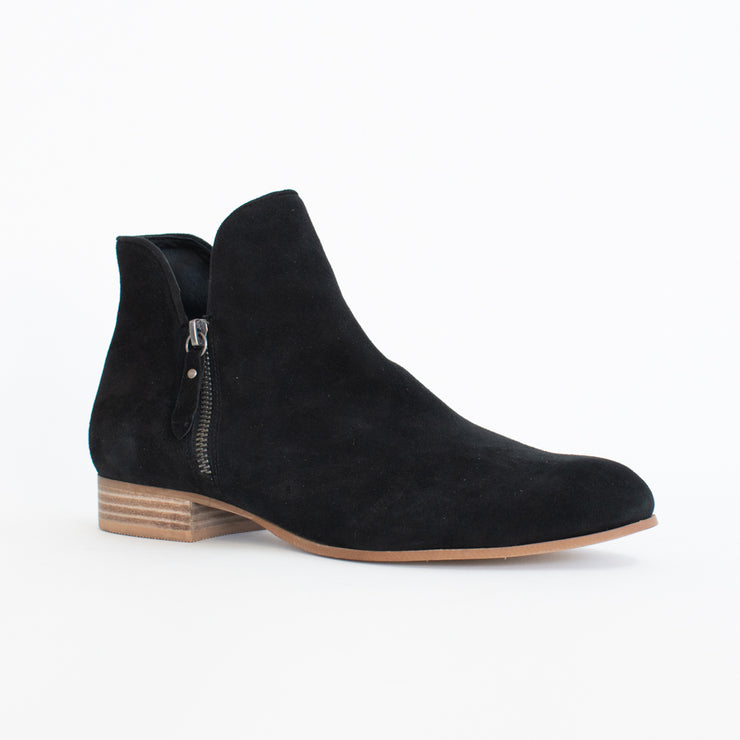 Django and Juliette Faye Black Suede Ankle Boots front. Size 43 womens shoes