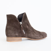 Django and Juliette Faye Choc Suede Ankle Boot back. Size 44 womens shoes