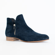 Django and Juliette Faye Navy Suede Ankle Boots front. Size 43 womens shoes