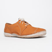Josef Seibel Fergey 20 Orange Sneaker front. Size 43 womens shoes