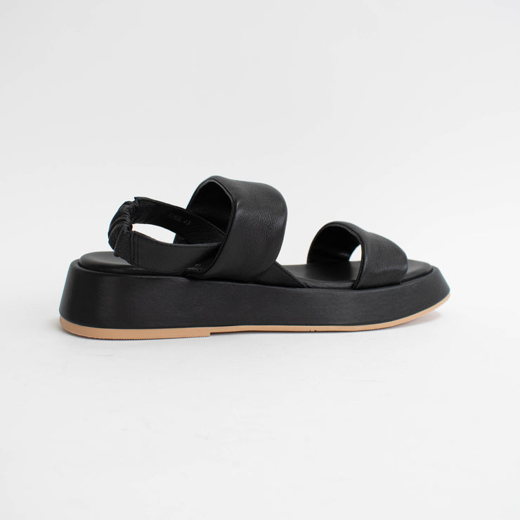 Isabella Fingal Black Sandals back. Size 44 womens shoes