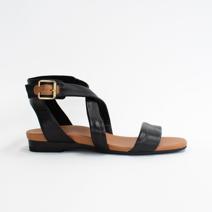 CBD Frazer Black Sandals side. Size 42 womens shoes