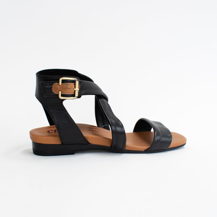 CBD Frazer Black Sandals back. Size 44 womens shoes