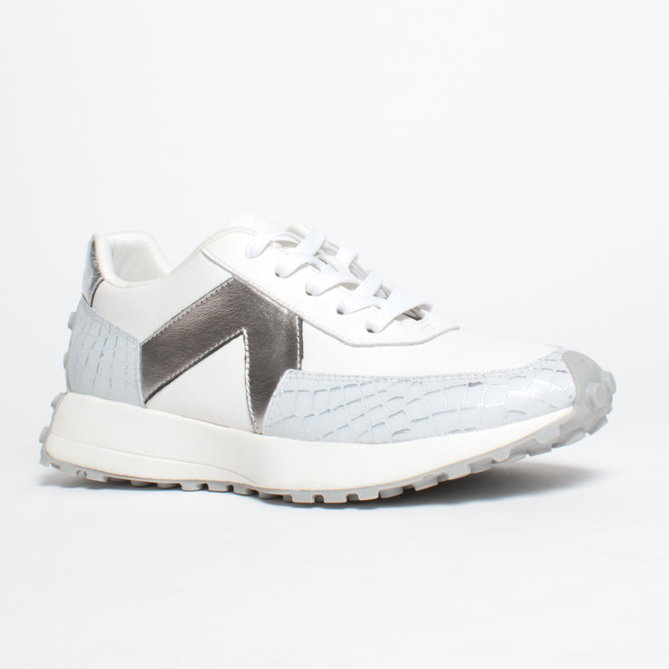 Gelato Freelance White Croc Sneaker front. Size 43 womens shoes