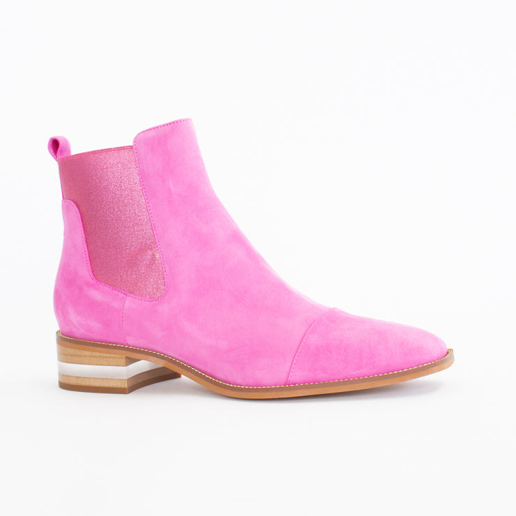 Django and Juliette Fuppy Lipstick Pink Metallic Ankle Boot front. Size 43 womens shoes