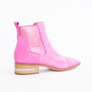 Django and Juliette Fuppy Lipstick Pink Metallic Ankle Boot back. Size 44 womens shoes