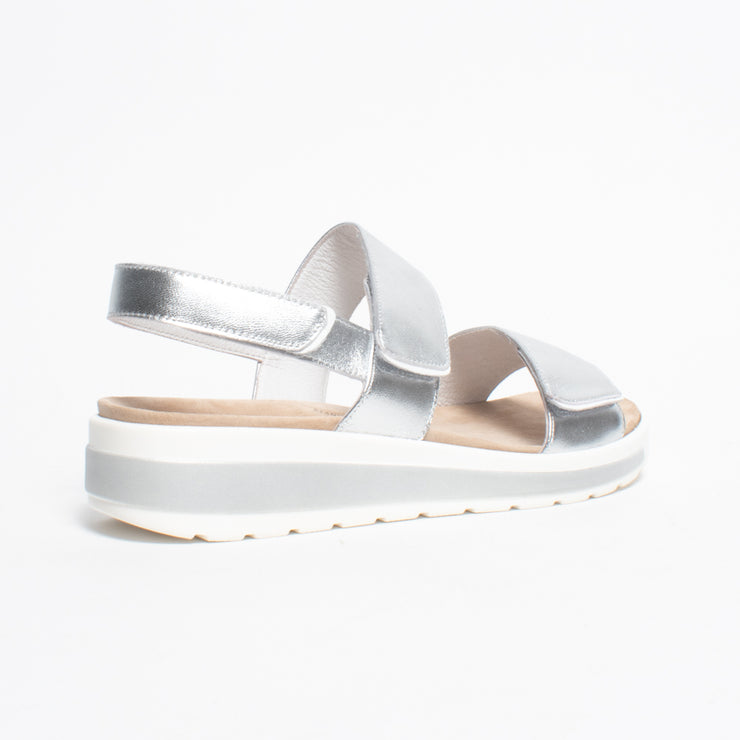 Ziera Garlin Silver Sandal back. Size 44 womens shoes