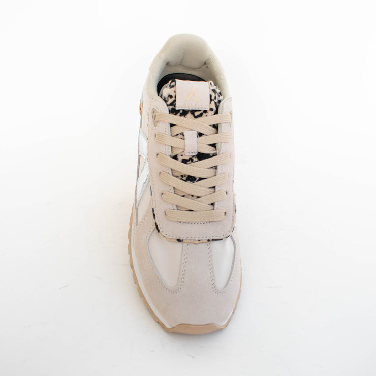 ASFVLT Gate Grey Tan Silver Sneakers top. Size 42 womens shoes