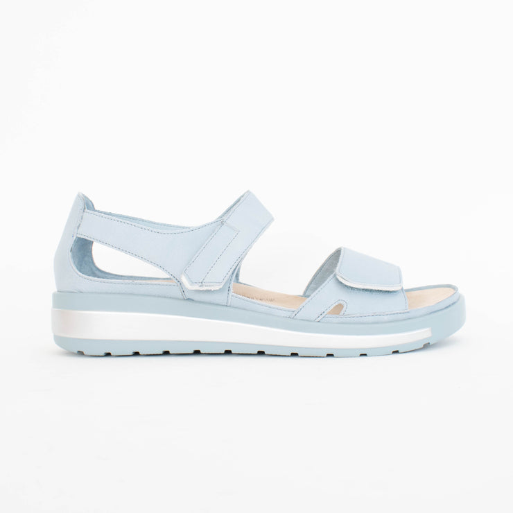 Ziera Gedd W Denim Silver Sandals side. Size 42 womens shoes