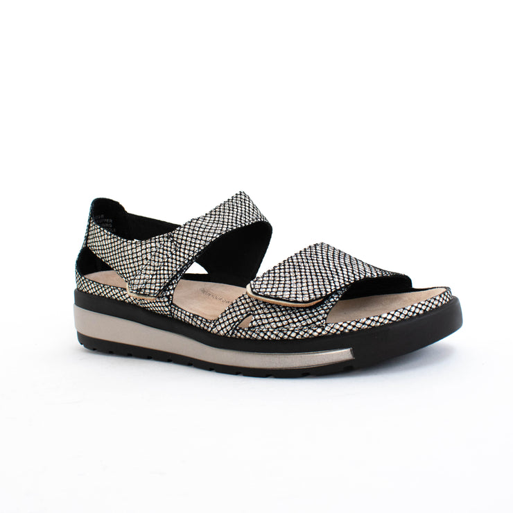 Ziera Gedd W Black Gold Sandals front. Size 43 womens shoes