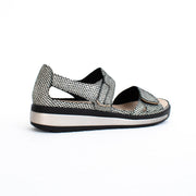 Ziera Gedd W Black Gold Sandals back. Size 44 womens shoes