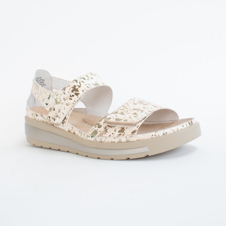Ziera Gedd Nude Palegold Sandals front. Size 43 womens shoes