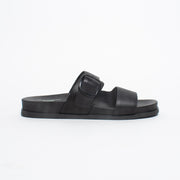 Hush Puppies Goddess Black Sandal side. Size 10 womens shoes