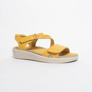 Pure Comfort Hena Yellow Sandal front. Size 43 womens shoes