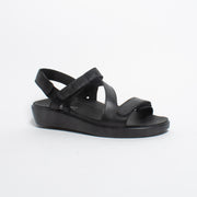 Pure Comfort Black Sandal front. Size 43 womens shoes