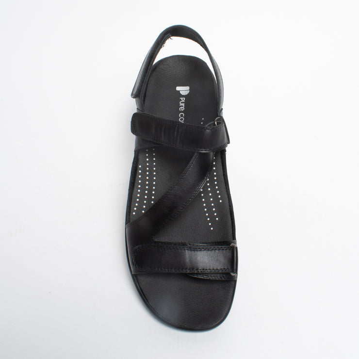 Pure Comfort Black Sandal top. Size 46 womens shoes