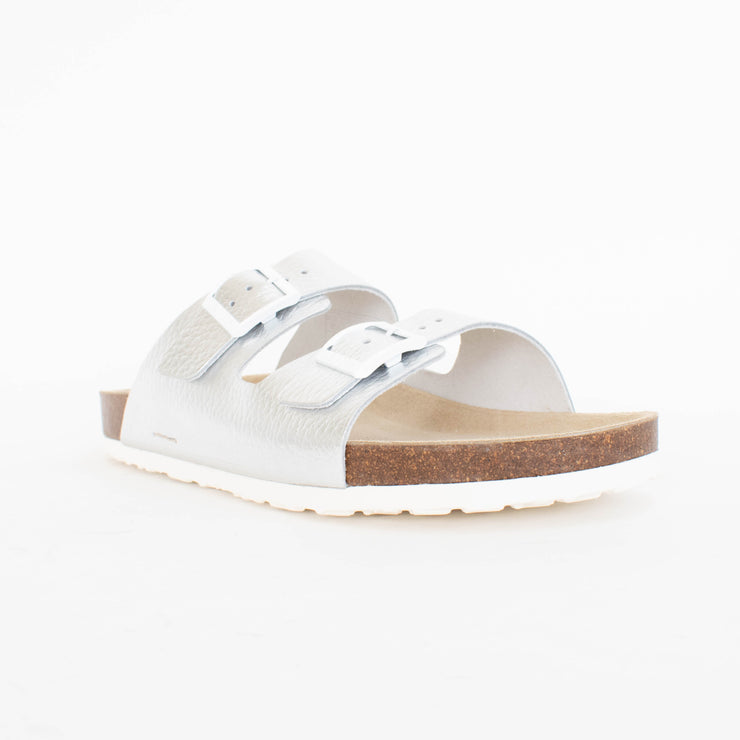 Josef Seibel Hermine 01 Silver Sandals front. Size 43 womens shoes