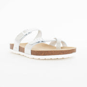 Josef Seibel Hermine 01 Silver Sandals front. Size 43 womens shoes