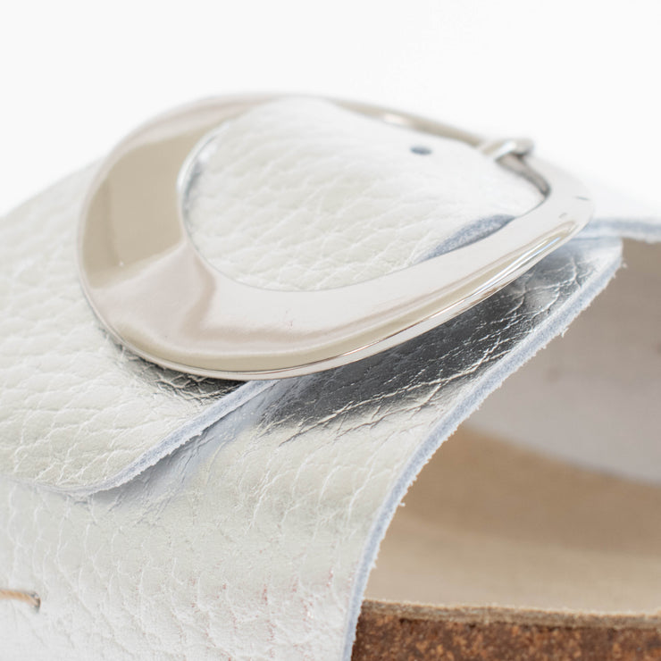 Josef Seibel Hermine 14 Silver Sandal detail. Size 43 womens shoes