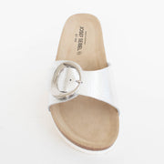 Josef Seibel Hermine 14 Silver Sandal top. Size 42 womens shoes