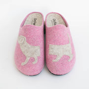 Dr Feet Honey Pink Oatmeal Slippers pair. Size 42 womens shoes