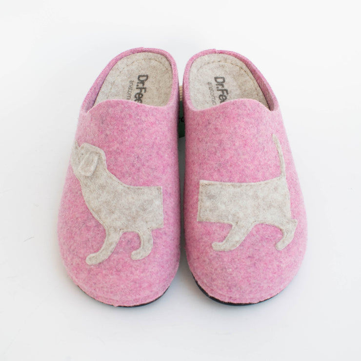 Dr Feet Honey Pink Oatmeal Slippers pair. Size 42 womens shoes