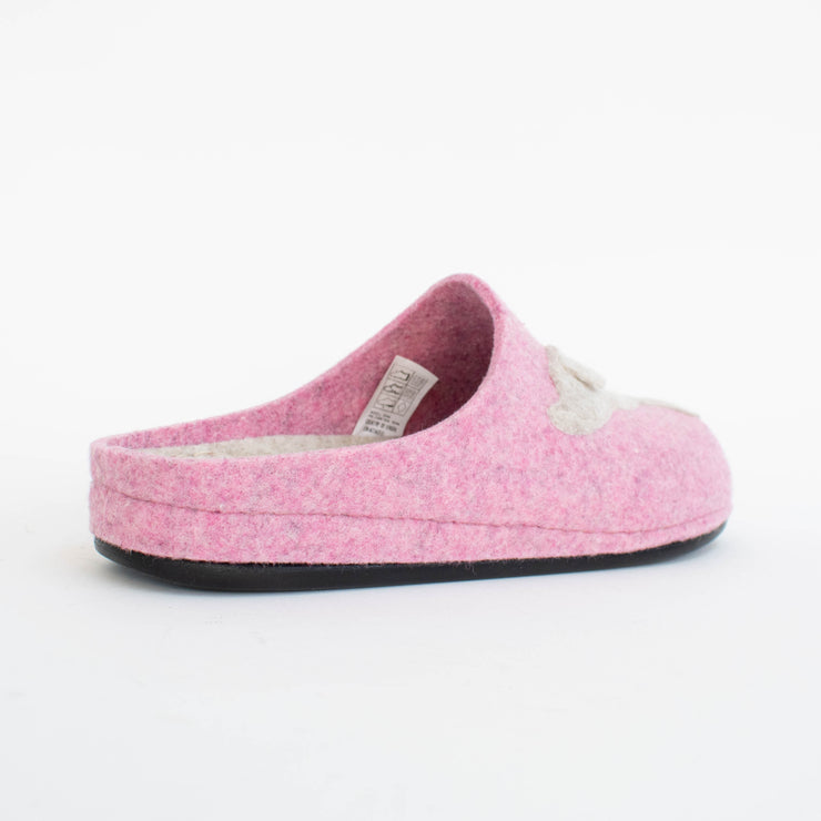 Dr Feet Honey Pink Oatmeal Slippers back. Size 45 womens shoes