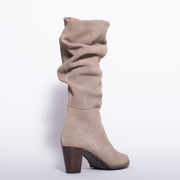 Hush Puppies Hunch Taupe Suede Boot back. Size 12 womens shoes