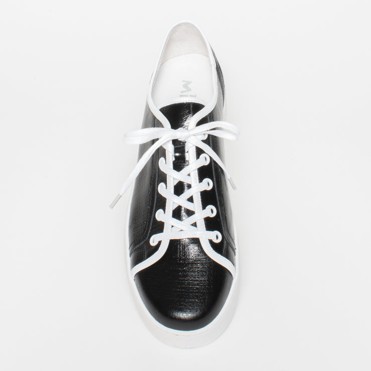 Izzy Black Linen Emboss Sneaker top. Size 42 womens shoes