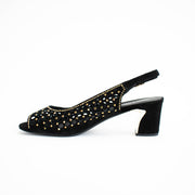 Django and Juliette Jackey Black Gold Sandals inside. Size 45 womens shoes