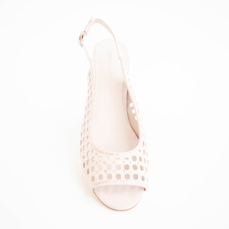 Django and Juliette Jackey Nude Rose Gold Sandals top. Size 42 womens shoes