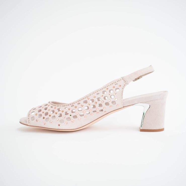 Django and Juliette Jackey Nude Rose Gold Sandals inside. Size 45 womens shoes