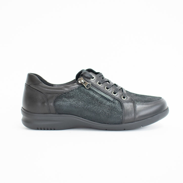Klouds Jaslyn Black Stretch Shoes side. Size 42 womens shoes