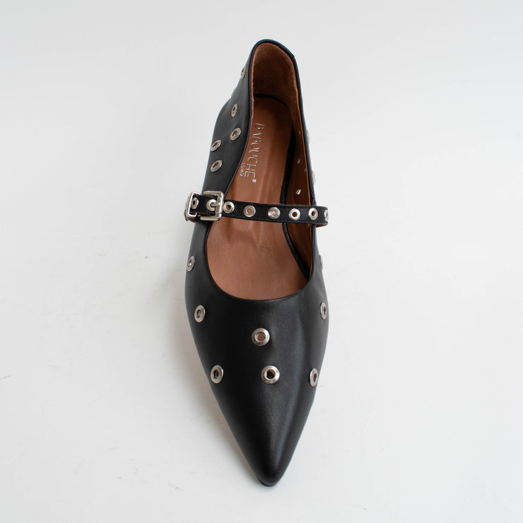 Babouche Lifestyle Jerny 1 Black Stud Shoes top. Size 42 womens shoes