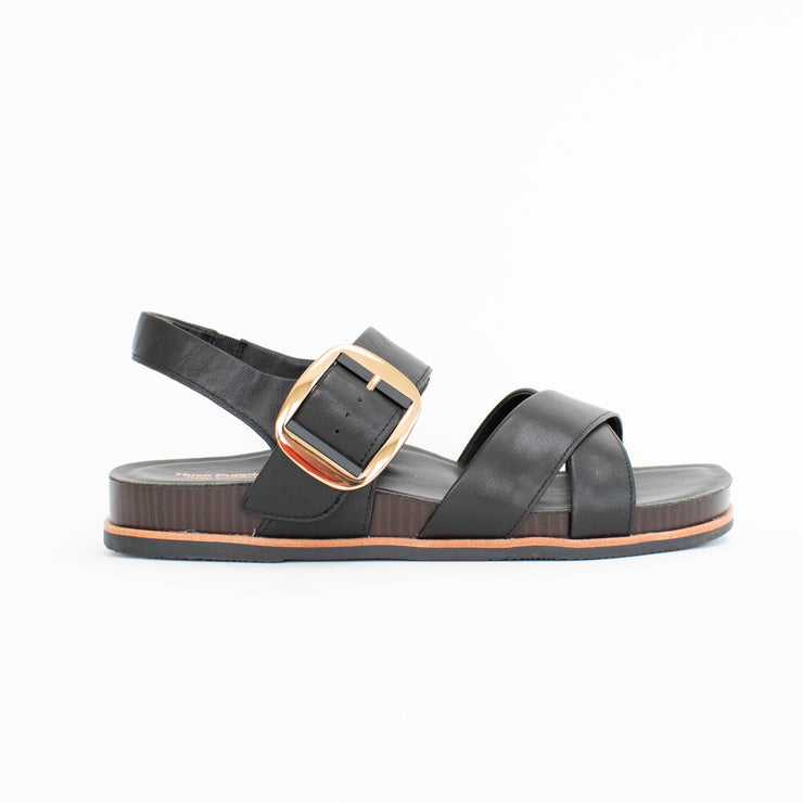 Hush Puppies Jester Black Sandal side. Size 10 womens shoes