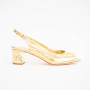 Django and Juliette Jianas Old Gold Sandals side. Size 42 womens shoes