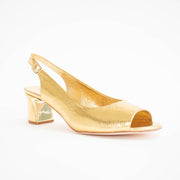 Django and Juliette Jianas Old Gold Sandals front. Size 43 womens shoes