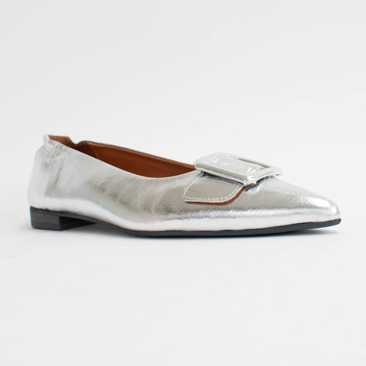 Babouche Lifestyle Jitse Silver Shoes front. Size 43 womens shoes