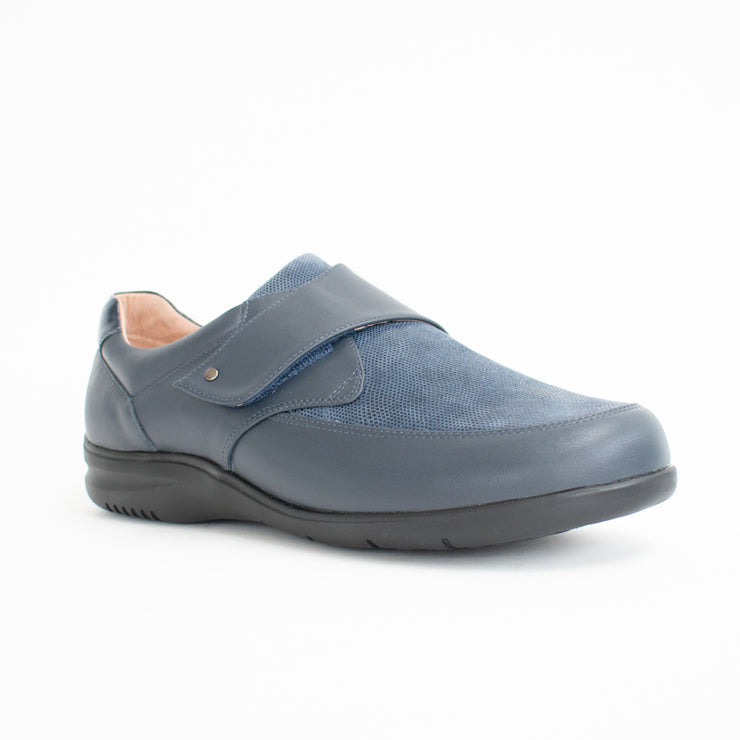 Klouds Jordyn Navy Print Stretch Shoes front. Size 43 womens shoes
