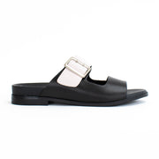 Minx Joy Black Almond Sandals side. Size 42 womens shoes