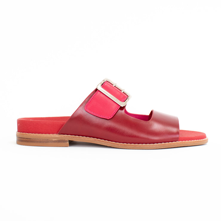 Minx Joy Glazed Red Cerise Sandal side. Size 42 womens shoes
