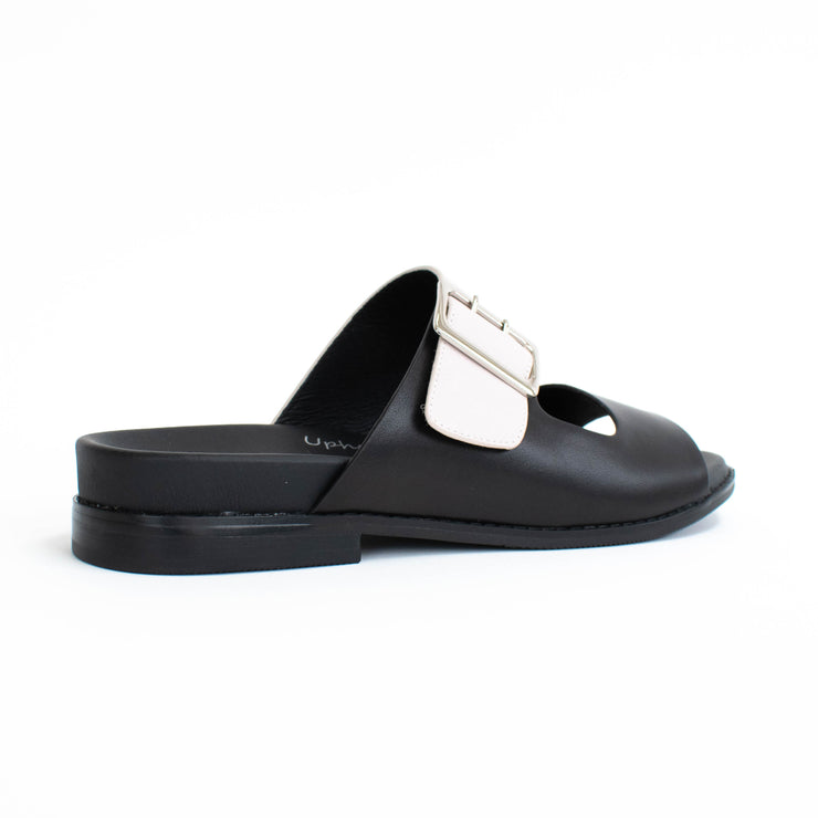 Minx Joy Black Almond Sandals back. Size 44 womens shoes