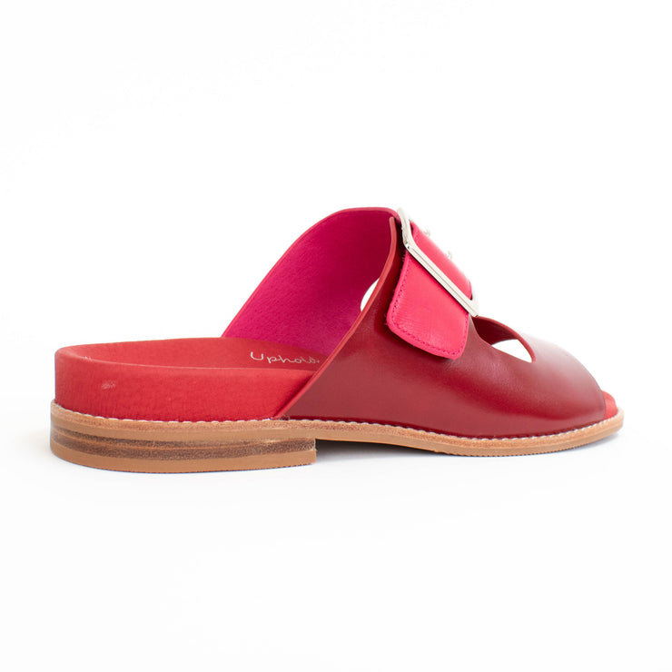 Minx Joy Glazed Red Cerise Sandal back. Size 44 womens shoes