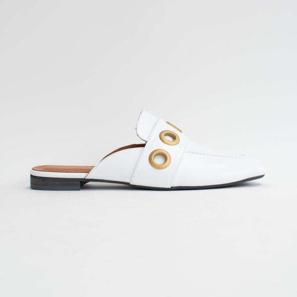 Babouche Lifestyle Karly 1 White Slides side. Size 42 womens shoes