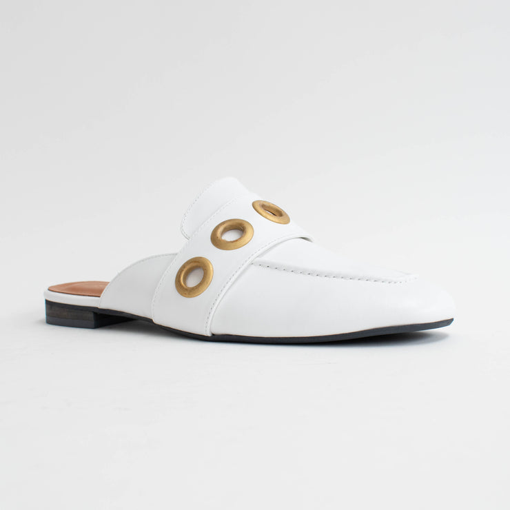Babouche Lifestyle Karly 1 White Slides front. Size 43 womens shoes