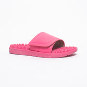 Hush Puppies Knead Hot Pink Sandals front. Size 11 womens shoes
