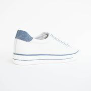 Ziera Koria White Denim Sneakers back. Size 44 womens shoes