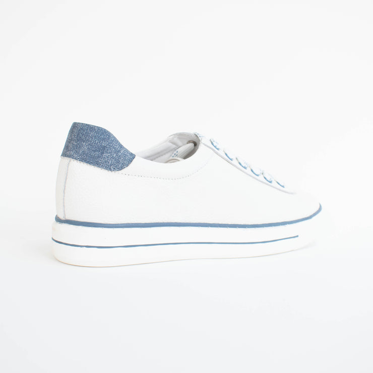 Ziera Koria White Denim Sneakers back. Size 44 womens shoes